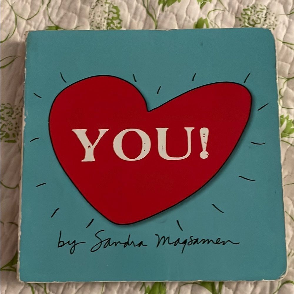 Blue and Red Heart love baby Book